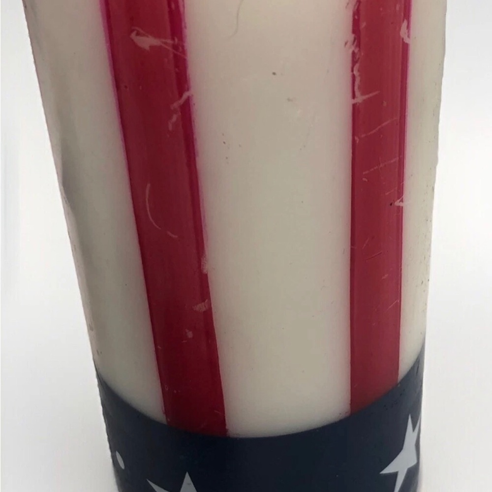 Patriotic Candle Set Red, White, Blue Pillar, Heart & Star Shaped, American Flag - Picture 3 of 8